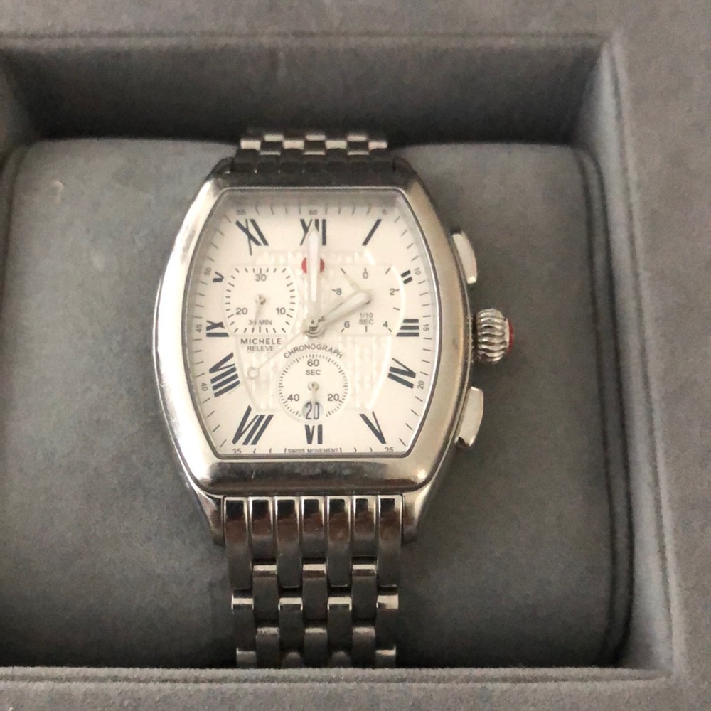 Guaranteed Authentic Michele Stainless Steel Woman watch.
